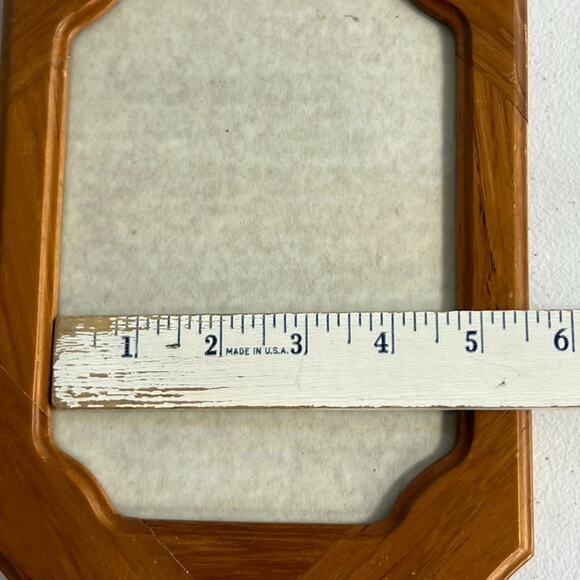 Vintage Wooden Frame Table Top Wall Oak Wood 5 x 7 inch Modern MCM - Picture 7 of 10